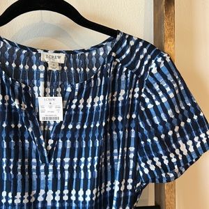 J Crew blue printed maxi dress size 4